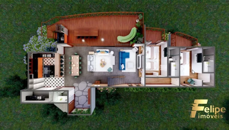 Imagem CASA DE ALTO PADRÃO EM DOMINGOS MARTINS COM 4 SUÍTES!!