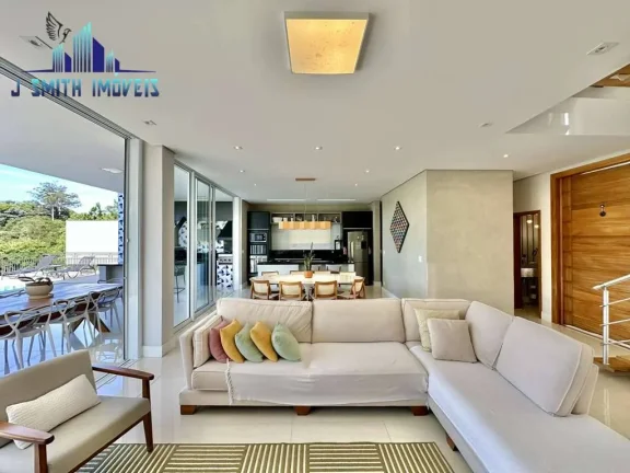 Imagem Casa 3 suítes, moderna e integrada. Escritório, lareira, piscina e gourmet!