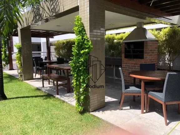 Imagem Apartamento com varanda/sacada gourmet, móveis projetados e vista para o mar em condomínio club no Altiplano Cabo Branco -AP2748.