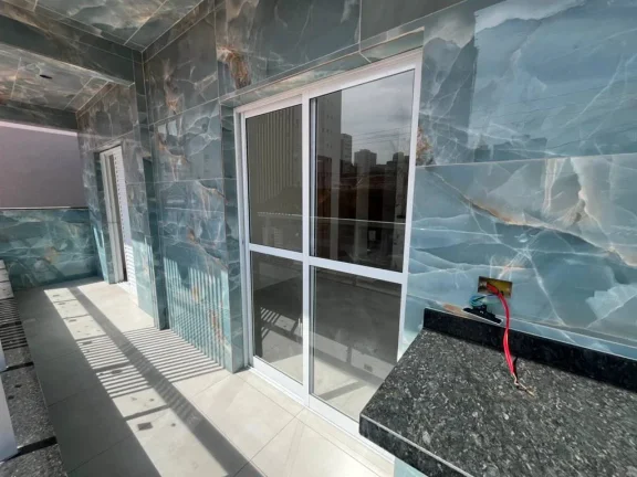 Imagem Maravilhoso Sobrado em Condomínio na Aviação - Praia Grande, 2 Quartos