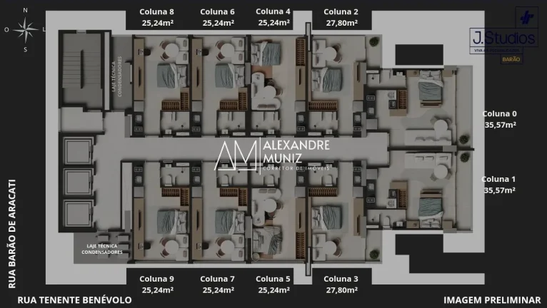 Imagem J. Studios Barão, apartamentos Studios à venda no Meireles