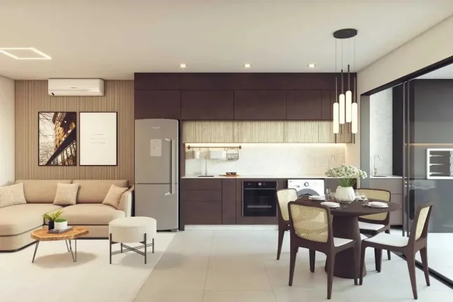 Imagem Apartamento com 2 dormitórios sendo 2 suítes e 1 vaga de garagem em Balneário Camboriú/SC