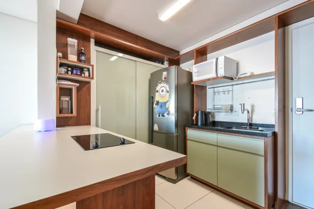 Imagem Studio 49M², 1Q, 1 Banheiro, 1 Vaga, Academia, Piscina Coberta e Aquecida, Churrasqueira, Gerador, Salão de Festas e Jogos, SPA, Playground, Cinema.