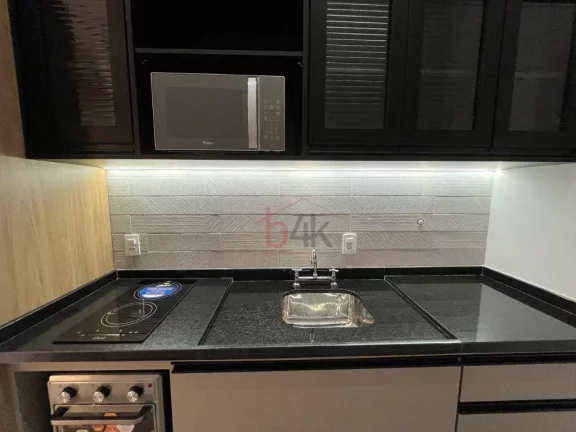 Imagem Apartamento com 34m² com 1 dormitório, 1 banheiro, 1 vaga de Garagem, semi mobiliado - Brooklin