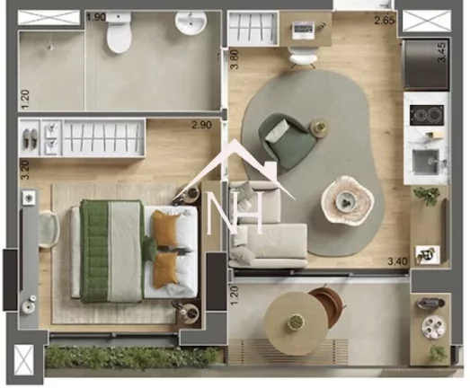 Imagem Studio em frente ao Parque Ibirapuera de 36m c/1 dormitório, fitness, bicicletário, coworking, piscina, deck, solarium, espaço gourmet, delivery