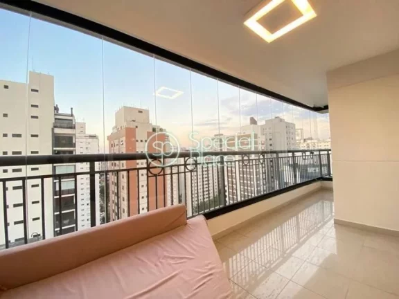 Imagem Apartamento com 98m² em Moema Pássaros Edifício lindo e moderno, andar alto com varanda envidraç...