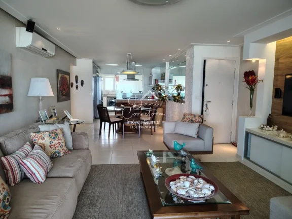Imagem Imperdível! Lindo apartamento no Ocean Front estuda permuta, 4 suítes na Enseada, Guarujá-SP - 169m², 2 salas, 5 banheiros, 3 vagas.