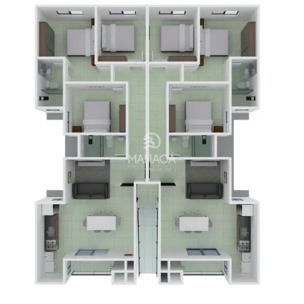 Imagem Apartamentos a venda com 3 quartos em Itajubá Barra Velha SC