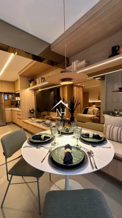 Imagem Studio de 37m c/ varanda, 1 vaga, salão de festas, piscinas adulto e infantil, fitness interno e externo, pista de cooper, brinquedoteca,churrasqueira