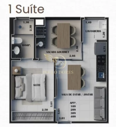 Imagem APARTAMENTO NA PRAIA GRANDE A 500 METROS DO MAR
