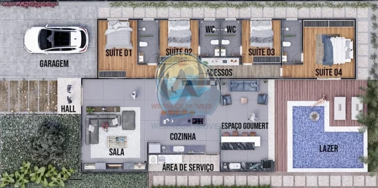 Imagem Imóvel à Venda em Ubatuba-SP: Casa no Horto Florestal com 4 quartos, 4 suítes e 400m² de área.