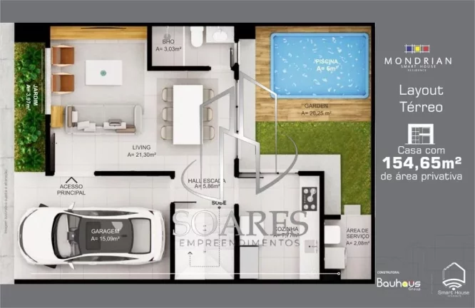 Imagem Condomínio de casas Mondrian - Smart house, três suítes 3