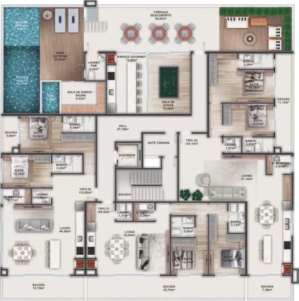 Imagem Bombas Home Club - Apartamento à venda no bairro Bombas - Bombinhas/SC