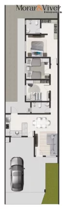 Imagem Casa para Venda em São José dos Pinhais, Aguas Belas, 3 dormitórios, 1 suíte, 2 banheiros, 2 vagas