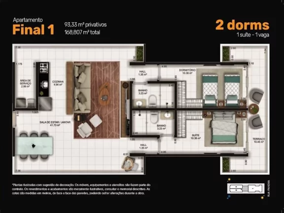 Imagem Apartamento com 2 dormitórios 1 suíte na Guilhermina!!!