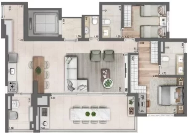 Imagem Apartamento com 3 Quartos à Venda, 206 m² em Perdizes - São Paulo