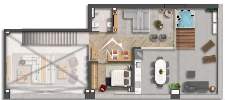 Imagem cobertura no itaim bibi de 209m, 3 dormitórios (2 suítes), terraço gourmet c/jacuzzi,2vagas,salão de festas,solarium,spa,academia,bicicletário,piscina