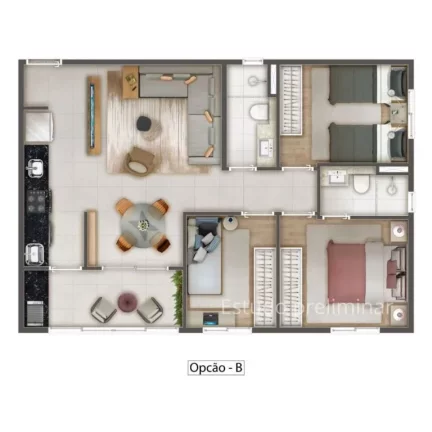 Imagem Apartamento com 3 dormitórios à venda, 64 m² por R$ 430.000,00 - Jardim Modelo - Suzano/SP