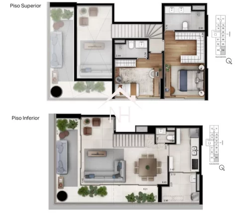 Imagem apartamento duplex de 120m no Brooklin c/ 2 suítes,2 vagas,varanda,brinquedoteca,piscinas,salão de festas,fitness,bicicletário,sauna,lavanderia,