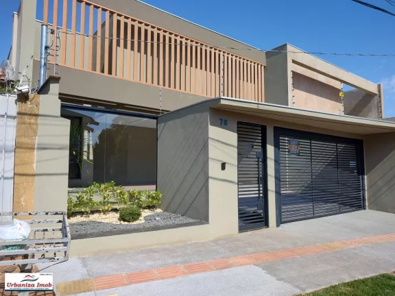 Belíssima Casa Nova à Venda no Jardim Bela Vista com 2 Suítes + 1 Quarto, 217,00m2 de Área Útil