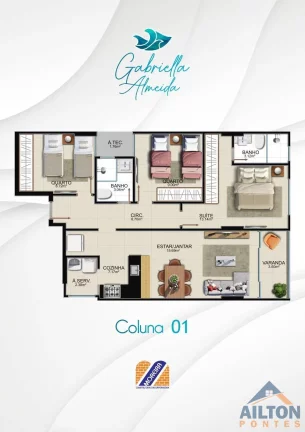 Imagem Lançamento Edifício Gabriella Almeida 2 e 3 Quartos em Praia do Morro - Guarapari/ES