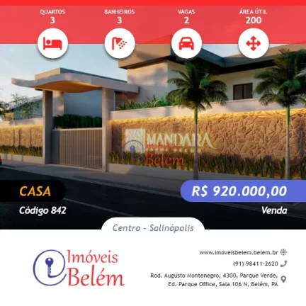 CASAS NO MANDARA FAROL VELHO EM SALINAS