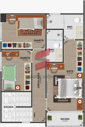 Imagem SOBRADO com 3 dormitórios à venda com 139.01m² por R$ 829.000,00 no bairro Estância Pinhais - PINHAIS / PR