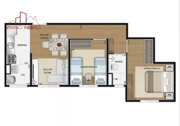 Imagem Belíssimo Apartamento no Condomínio Vila Arbori - 2 Dormitórios