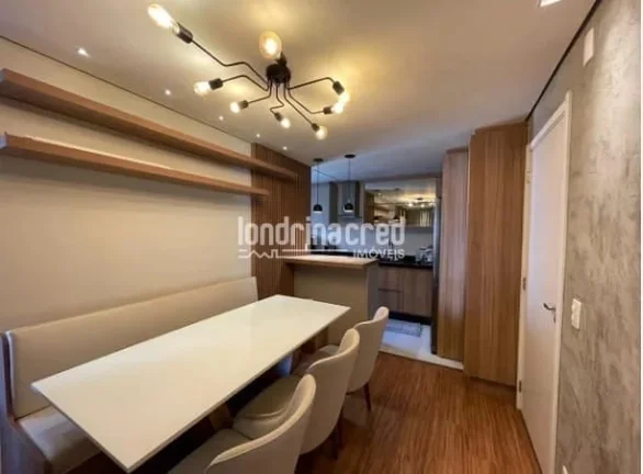 Apartamento à venda no Salar Di Capri em Cambé com 2 quartos, 1 banheiro, 1 vaga de garagem e opção de venda sem eletros e móveis soltos