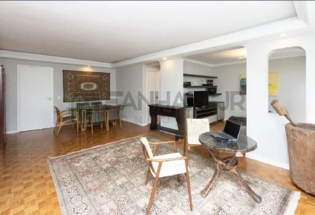 Imagem Apartamento de Alto Padrão para Locação em São Paulo-SP, Itaim Bibi: 3 Quartos, 1 Suíte, 3 Salas, 3 Banheiros, 1 Vaga de Garagem, 138m².