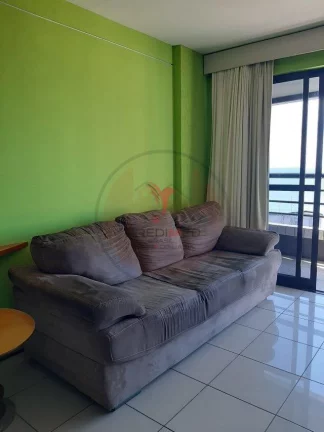 Imagem Flat todo mobiliado na beira mar de Fortaleza, Bairro do Meireles. Vista Mar. Varanda