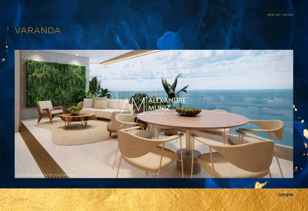 Imagem Mar Del Prado, apartamentos de luxo na Beira Mar de Fortaleza-CE. 4 suítes.