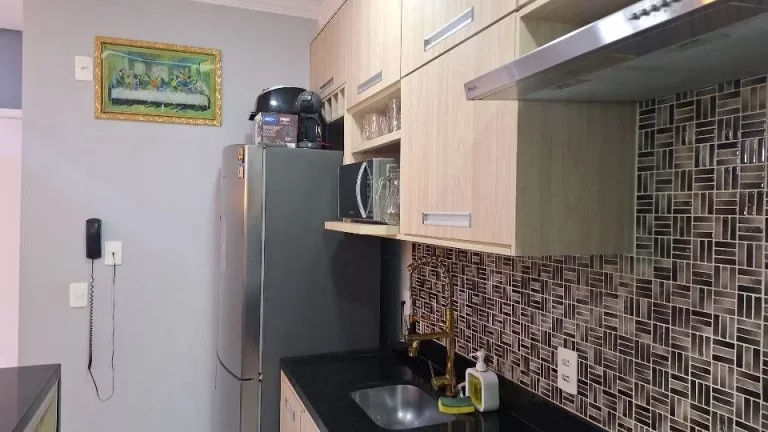 Imagem APTO ACONCHEGANTE - 2 DORM 1 SUÍTE TODO REFORMADO - COND. PORTAL DOS CRISTAIS - JARDIM SÃO PEDRO - HORTOLÂNDIA