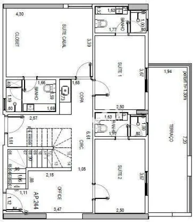 Imagem Cobertura com 3 suítes, home office, 3 vagas à venda, 173 m² por R$ 2.595.000 - Gonzaga - Santos/SP