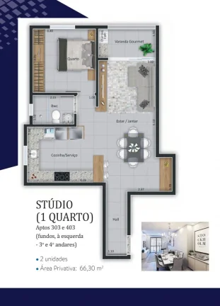Imagem Lançamento: Apartamento no EDIFÍCIO LONDON RESIDENCE no Bairro Coqueiral em Cascavel - 178.63m² com portaria 24h