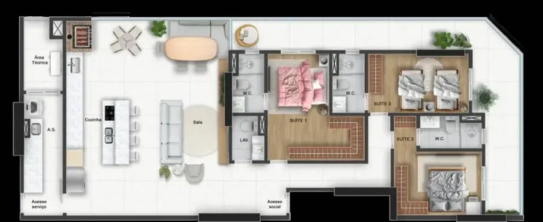 Imagem APARTAMENTO COM 199.48 m² - GUILHERMINA - PRAIA GRANDE SP
