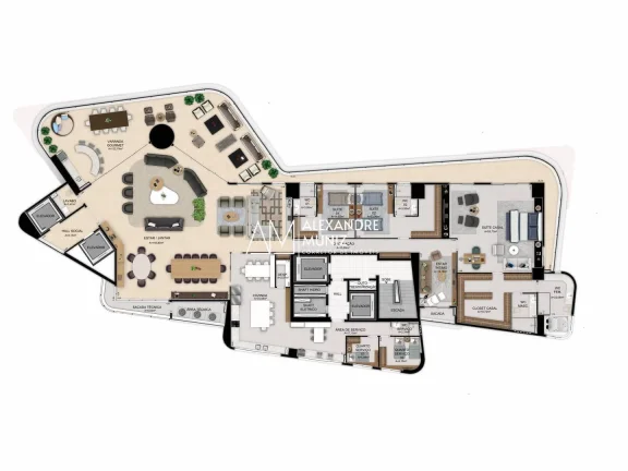 Imagem One Residencial, Beira Mar Fortaleza, Mucuripe. Andar Alto, 5 suítes.