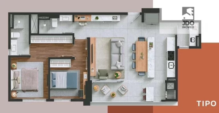 Imagem Apartamento a Venda no bairro Portão - Curitiba, PR