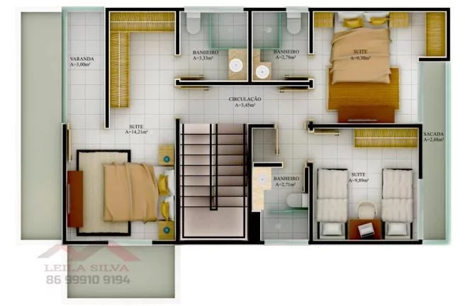 Imagem Casa em Condomínio para Venda em Teresina, Morros, 4 dormitórios, 4 suítes, 3 banheiros, 2 vagas