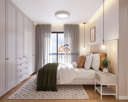 Imagem Apartamento com 3 dormitórios na praia de Gravatá em Navegantes com churrasqueira, vista panorâmica com área de lazer a apenas 450 metros da Pedra da Miraguaia!