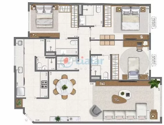 Imagem Garden à venda 3 Quartos 3 Suites 1 Vaga 116.53M Leblon Rio de Janeiro - RJ | Paradís