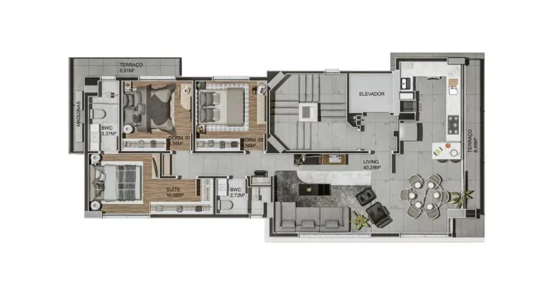 Imagem COBERTURA RESIDENCIAL em Balneário Camboriú - SC, Centro
