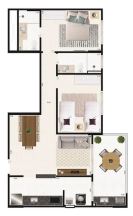 Imagem APARTAMENTO COM 77.3 m² - CENTRO - MONGAGUA SP