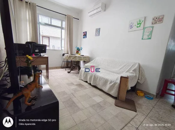 Imagem Apartamento com VISTA MAR , 2 dormitórios, 2 BANHEIROS, VARANDA FRENTE MAR NA QUADRA DA PRAIA à venda, 77 m² por R$ 573.000,00 Aparecida - Santos/SP