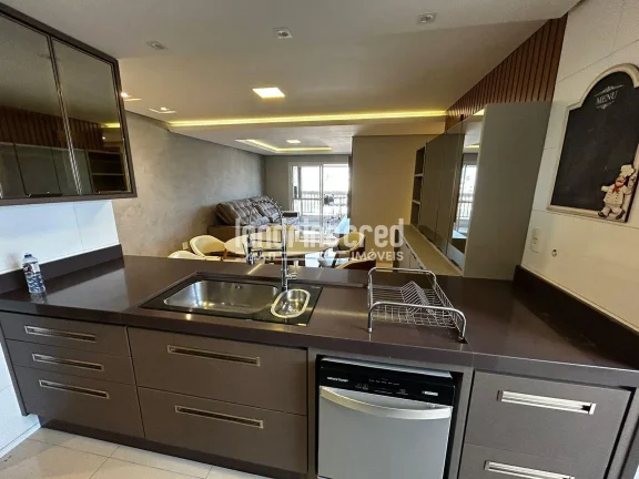 Imagem Apartamento mobiliado no Centro de Cambé com 95m², 3 quartos (1 suíte), sacada com churrasqueira, piscina, salão de festas e baixo condomínio!