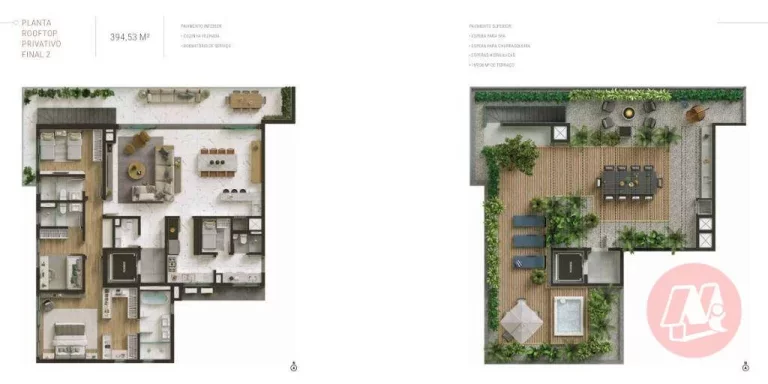 Imagem Luxuoso apartamento com suíte, vagas e infraestrutura.