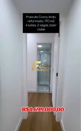 Imagem BELÍSSIMO APARTAMENTO COM 04 SUÍTES E LAZER DE CLUBE À VENDA NA PRAIA DA COSTA EM VILA VELHA/ES!