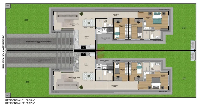 Imagem CASAS A E B novas em SJP