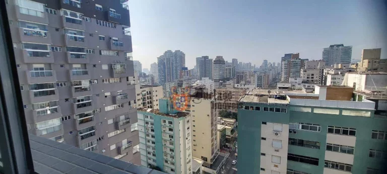 Imagem Apartamento com 1 dormitório à venda, 25 m² por R$ 349.000 - Gonzaga - Santos/SP
