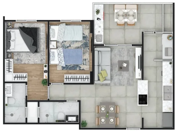 Imagem APARTAMENTO COM 67.76 m² - GUILHERMINA - PRAIA GRANDE SP